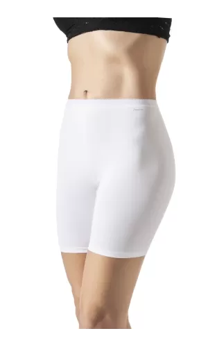 Janira Culotte Esencial Vita Alta Gambaletto Cotone | Rassodante Bianco Dune M-XL