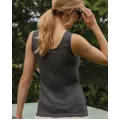 Janira Canotta Julia Shadow Grey – Scollo a V con Pizzo, Stile In&Out