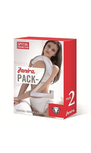 Janira Slip Vita Alta Milano Esencial Pack 2 | Mutandina Comfort Cotone Super Cotton