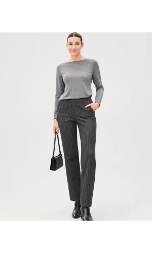 Janira Pants Reg Diplomacy Donna – Grigio con Cintura Elastica