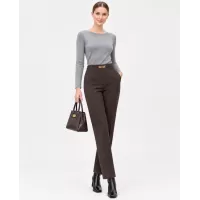 Janira Pants Reg Vigor Roma Donna – Marrone con Cintura Elastica