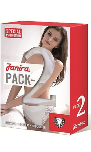Janira Slip Esencial Pack-2 – Slip Donna in Cotone Super-Cotton Comfort Quotidiano