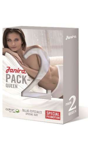 Janira Slip Queen Esencial Pack-2 – Slip Donna in Cotone Super-Cotton Comfort Naturale