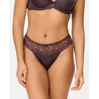 LingaDore Daily String Perizoma in Pizzo e Microfibra – Marrone