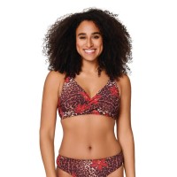 LingaDore Reggiseno Bikini Donna Leopard Flower con Ferretto Non Imbottito  per Seni Grandi