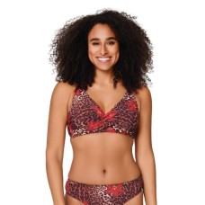 LingaDore Reggiseno Bikini Donna Leopard Flower con Ferretto Non Imbottito  per Seni Grandi