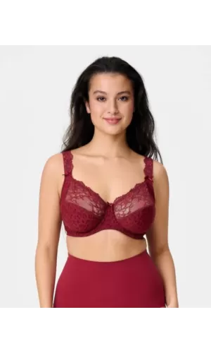 LingaDore Daily Plus Size Reggiseno Copertura Totale con Ferretto – Ruby Wine