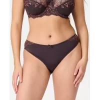 LingaDore Daily Slip in Pizzo e Microfibra – Marrone