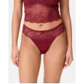 LingaDore Daily String Perizoma in Pizzo e Microfibra – Marrone e Ruby Wine