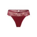 LingaDore Daily String Perizoma in Pizzo e Microfibra – Marrone e Ruby Wine