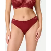 LingaDore Daily Slip in Pizzo e Microfibra – Marrone e Ruby Wine