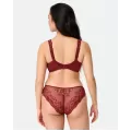 LingaDore Daily Slip in Pizzo e Microfibra – Marrone e Ruby Wine