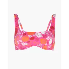Costume Reggiseno Brassiere con Ferretto Lovable - Microfibra Riciclata Stampa Conchiglie Fucsia
