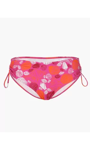 Costume Slip Bikini Vita Alta Lovable - Coulisse Regolabile Stampa Conchiglie Fucsia