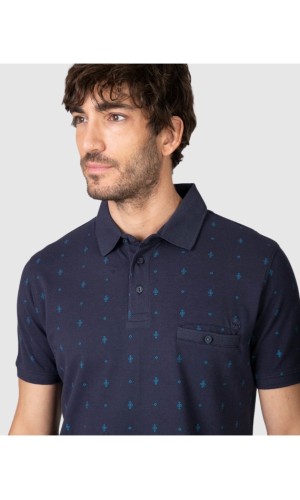Massana Polo Uomo Manica Corta Cotone Punto Piquet Blu | Regular Fit Casual