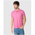 Massana Polo Uomo Manica Corta in Cotone 100% – Traspirante con Microstampa Fucsia M-XL | Casual Comfort