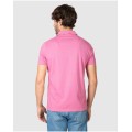Massana Polo Uomo Manica Corta in Cotone 100% – Traspirante con Microstampa Fucsia M-XL | Casual Comfort