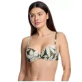 Ory Reggiseno Mare Verde Floreale con Ferretto – Coppa C Alta Capacità, Drappeggio Centrale
