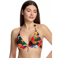 Ory Reggiseno Mare Triangolo Multicolor con Ferretto – Spalline Regolabili, Coppa E
