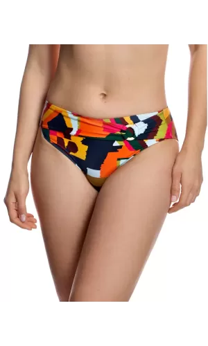 Ory Slip Mare Multicolor con Cintura Larga – Anello Dorato, Comfort in Lycra
