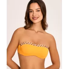 Selmark Fascia Mare Gialla Bandeau con Ferretto – Bretelline Estraibili, Coppe C-D