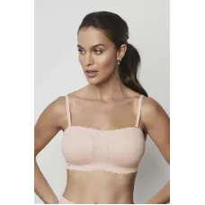 Selmark Reggiseno Bandeau Senza Ferretto ONE&LACE con Coppa Soffice – Nero Bianco Nudo