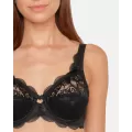 Susa Reggiseno Latina con Ferretto e Pizzo – Sostegno Alto, Nero