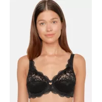 Susa Reggiseno Latina con Ferretto e Pizzo – Sostegno Alto, Nero